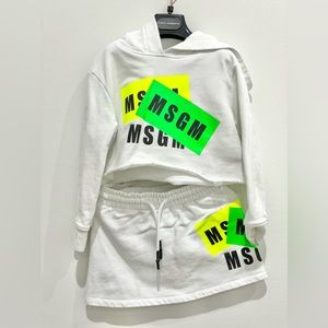 MSGM KIDS hoodie and skirt. Amazing set. 4T